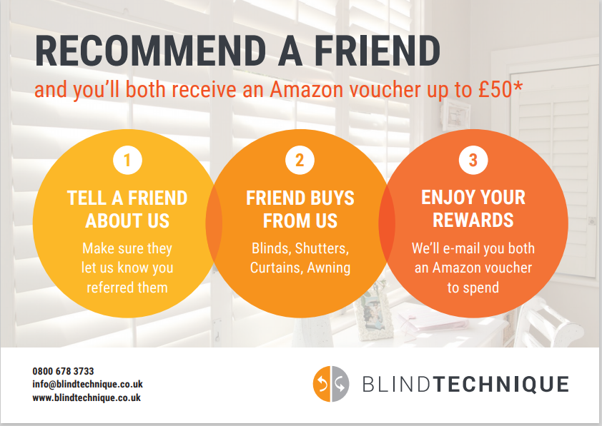 Blind Technique Ltd Recommend A Friend Offer Diagram