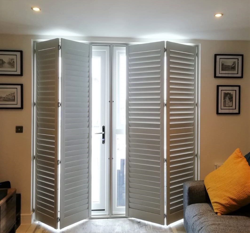 A second image of the recent local installation of Window Shutters by Blind Technique showing the ease of daily operation