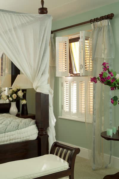 Tier on Tier Shutters in a bedroom