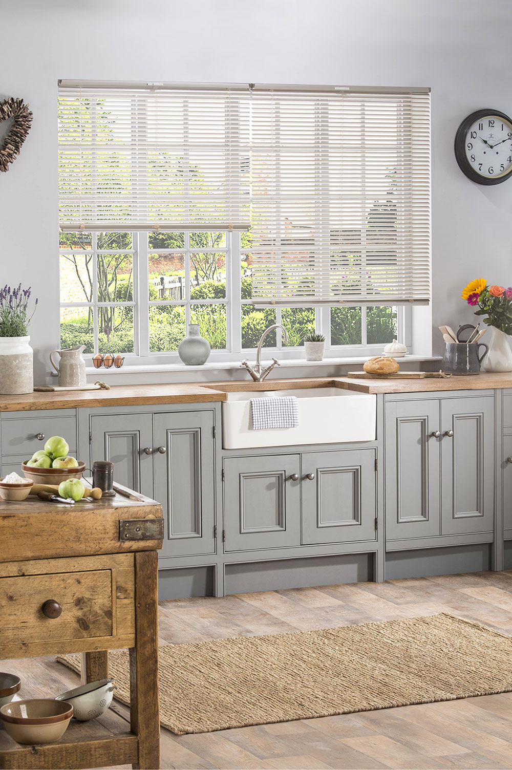 Venetian Blinds in a Kitchen