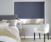 Picture of custom motorised bedroom blinds