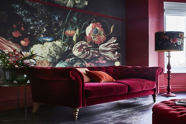 Popular this Month - Dark Red Interior Design